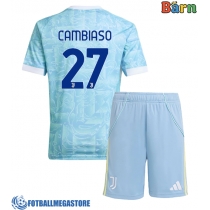 Fotballdrakt Barn Juventus Andrea Cambiaso #27 Bortedraktsett 2025-26 Kortermet (+ Korte bukser)